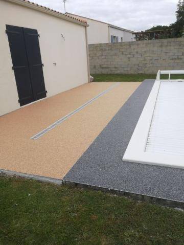 CREATION D'UNE TERRASSE ET PLAGE DE PISCINE PARTOUT EN VENDEE, LOIRE ATLANTIQUE ET LA ROCHELLE
