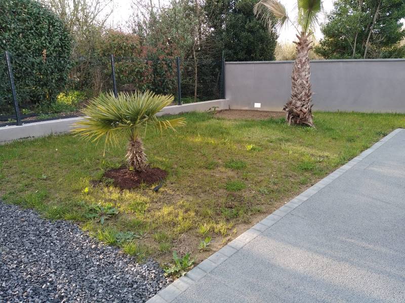 Jardin avant le terrassementen Vendée