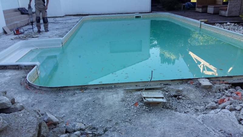 Dépose du carrelaget et béton existant