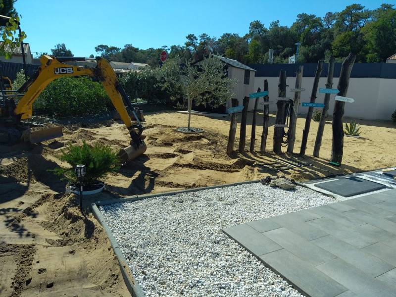 Terrassement du jardin Vendée