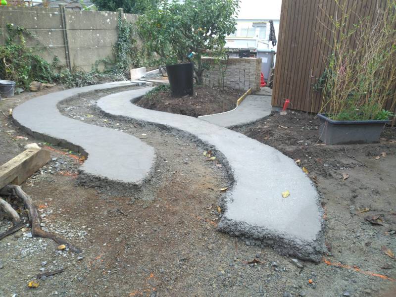 Coulage de béton pour la pose de pavés Nantes