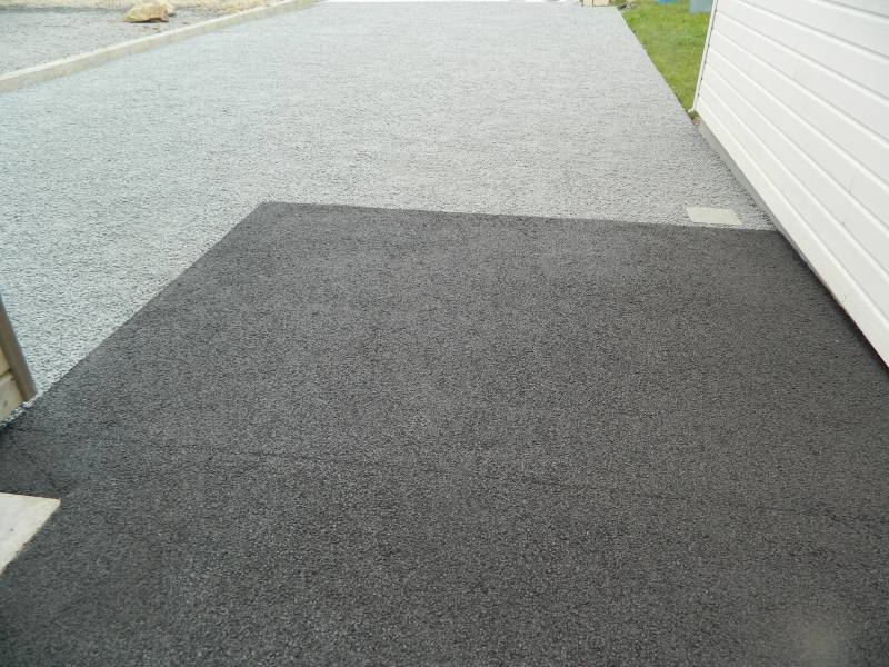 Terrasse camping en béton poreux vendée