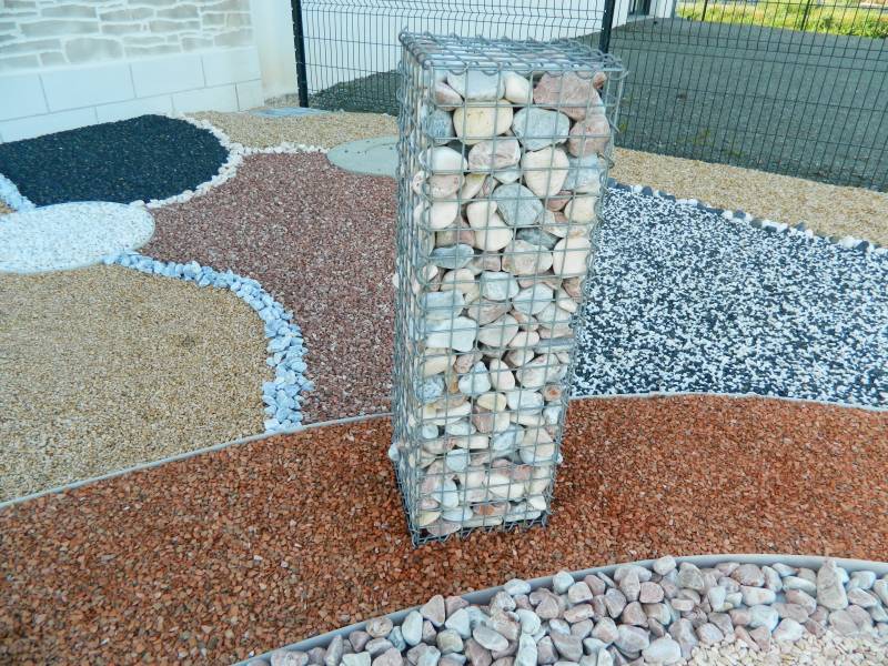 Gabions avec galets multicolore REVASOL Vendée