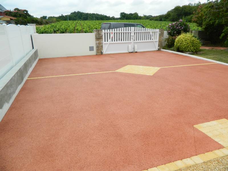 Béton drainant coloré 