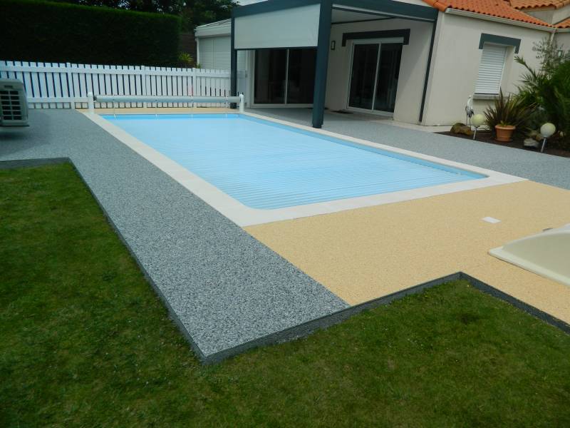 Réalisations en Vendée d'un béton drainant Chantonnay