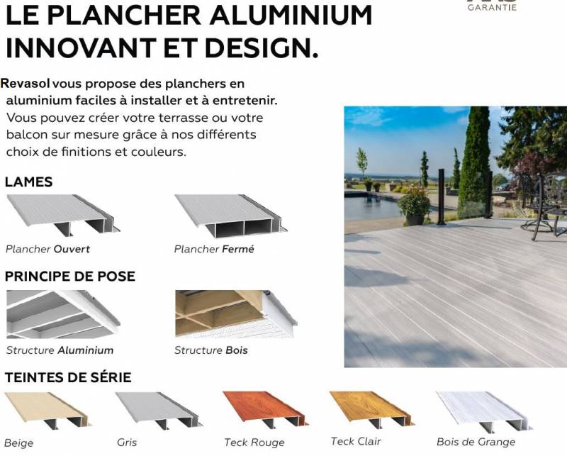Lames de terrasse aluminium REVALU Coêx
