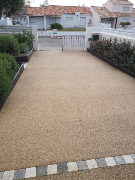 Parking en béton drainant 