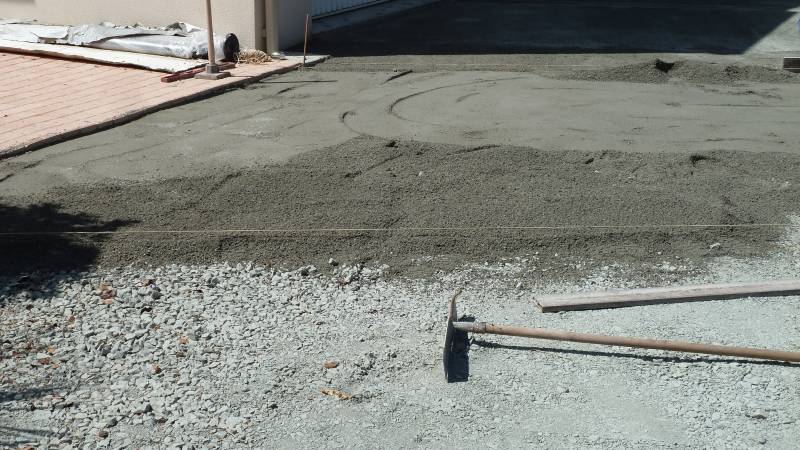 Sablge avant mise en oeuvre des alvéoles