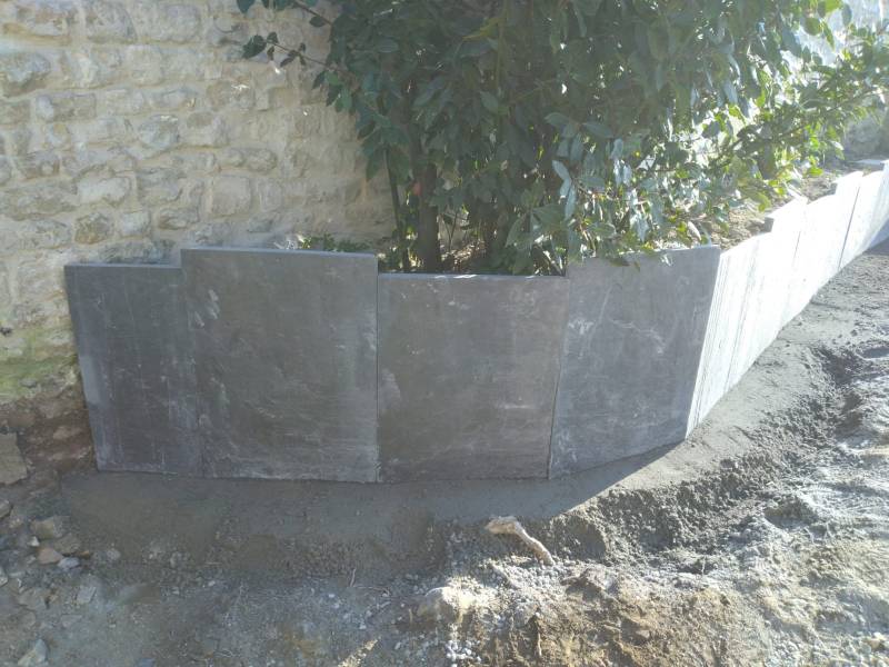 Pose des margelle en ardoise La rochelle