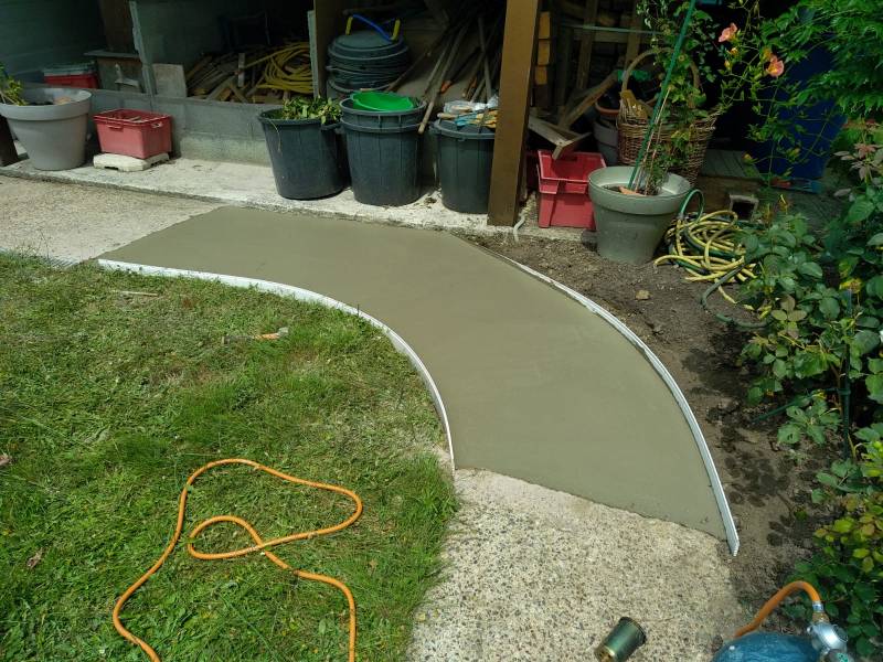 Coulage du béton drainant Vertou