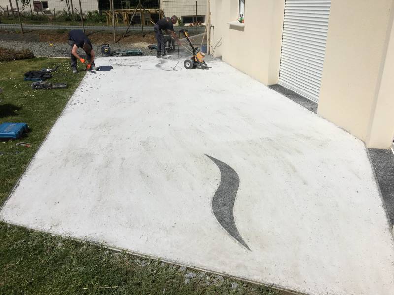 Préparation de la dalle de béton Chantonnay