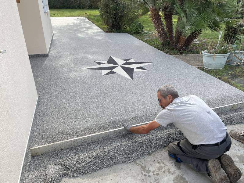 Pose de la moquette de gomme Luçon